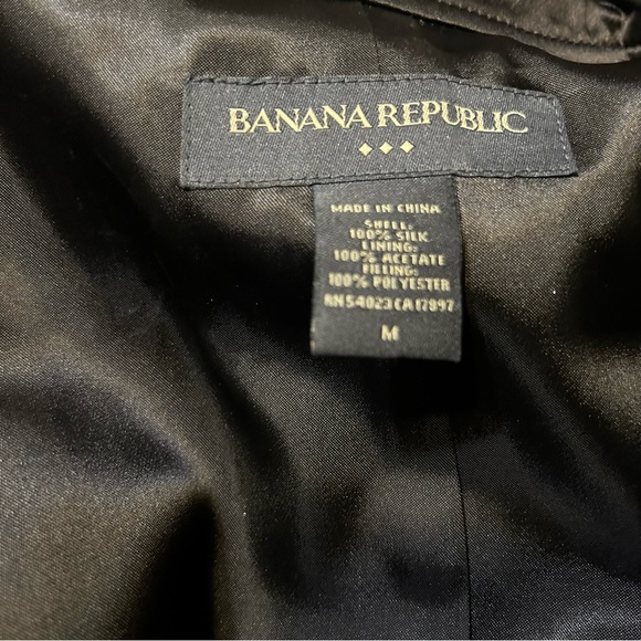 Banana Republic 100% Silk  Blazer Jacket Dark Brow Quilt Womens - Picture 4 of 4